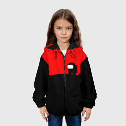 Куртка с капюшоном детская AMONG US - ALONE, цвет: 3D-черный — фото 2