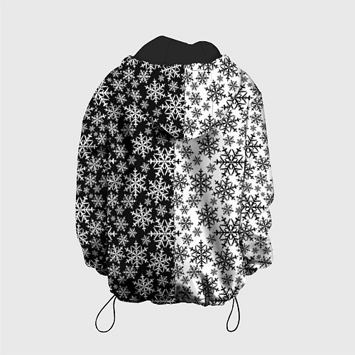 Детская куртка Снежинки / 3D-Черный – фото 2