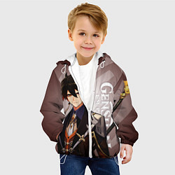 Куртка с капюшоном детская GENSHIN IMPACT, ЧЖУН ЛИ, цвет: 3D-белый — фото 2
