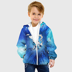 Куртка с капюшоном детская Барбара Genshin Impact, цвет: 3D-белый — фото 2