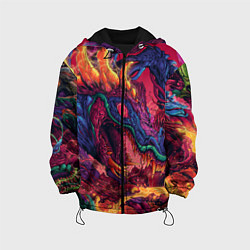 Куртка с капюшоном детская HYPER BEAST, цвет: 3D-черный