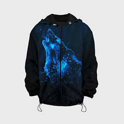 Куртка с капюшоном детская Космический Волк, цвет: 3D-черный