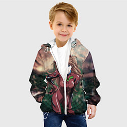 Куртка с капюшоном детская Аска Евангелион, цвет: 3D-белый — фото 2