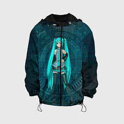 Куртка с капюшоном детская Мику Хацуне, цвет: 3D-черный