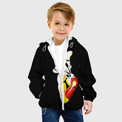 Куртка с капюшоном детская Сайтама One Punch Man, цвет: 3D-белый — фото 2