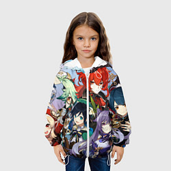 Куртка с капюшоном детская Персонажи Genshin Impact, цвет: 3D-белый — фото 2