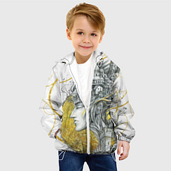 Куртка с капюшоном детская Мечты города, цвет: 3D-белый — фото 2