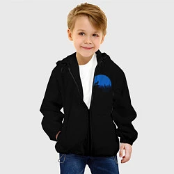 Куртка с капюшоном детская Луна, цвет: 3D-черный — фото 2