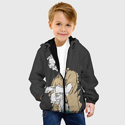 Куртка с капюшоном детская Годжо Магическая Битва, цвет: 3D-черный — фото 2
