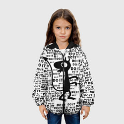 Куртка с капюшоном детская Люси, цвет: 3D-черный — фото 2