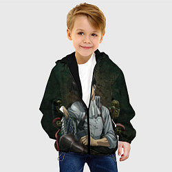 Куртка с капюшоном детская Леви Аккерман, цвет: 3D-черный — фото 2