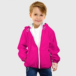Куртка с капюшоном детская РОЗОВАЯ МАСКА, цвет: 3D-белый — фото 2