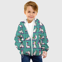 Куртка с капюшоном детская Единороги Зарядка, цвет: 3D-белый — фото 2