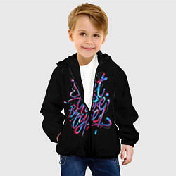 Куртка с капюшоном детская Неон, цвет: 3D-черный — фото 2