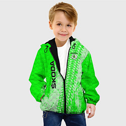 Куртка с капюшоном детская SKODA, цвет: 3D-черный — фото 2