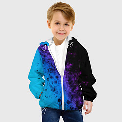 Куртка с капюшоном детская Неоновые Краски, цвет: 3D-белый — фото 2