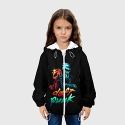 Куртка с капюшоном детская Daft Punk, цвет: 3D-белый — фото 2