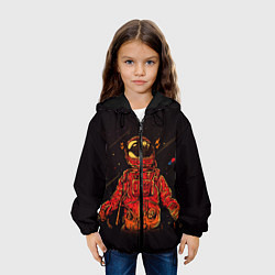 Куртка с капюшоном детская Отчаянный Космонавт, цвет: 3D-черный — фото 2