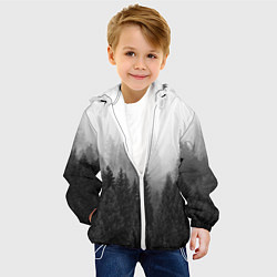 Куртка с капюшоном детская Туманный лес, цвет: 3D-белый — фото 2