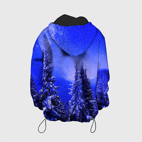 Детская куртка Зимний лес / 3D-Черный – фото 2