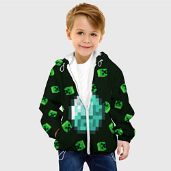 Куртка с капюшоном детская МАЙНКРАФТ MINECRAFT, цвет: 3D-белый — фото 2