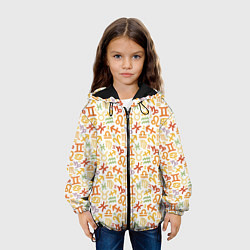 Куртка с капюшоном детская Знаки Зодиака, цвет: 3D-черный — фото 2