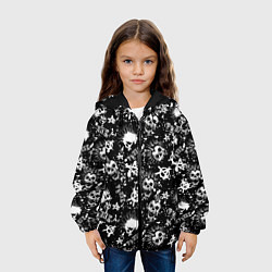Куртка с капюшоном детская Панк, цвет: 3D-черный — фото 2