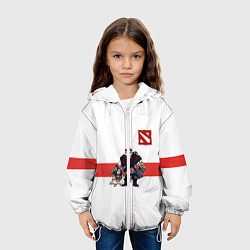 Куртка с капюшоном детская Дота, цвет: 3D-белый — фото 2