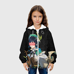 Куртка с капюшоном детская Genshin Impact VENTI, цвет: 3D-белый — фото 2