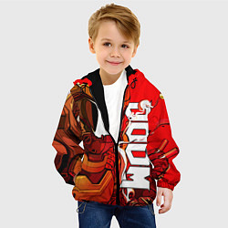 Куртка с капюшоном детская DOOM Eternal, цвет: 3D-черный — фото 2