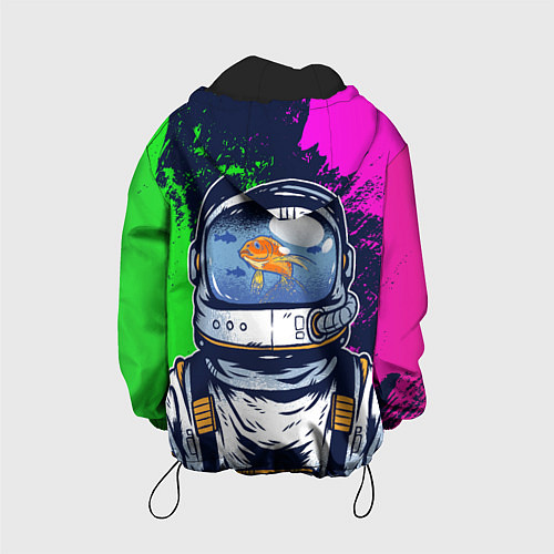 Детская куртка Астронавт аквариум в краске / 3D-Черный – фото 2