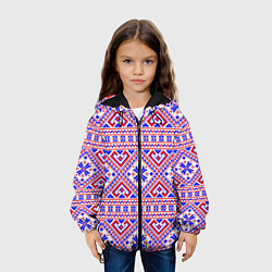 Куртка с капюшоном детская Русские народные узоры, цвет: 3D-черный — фото 2