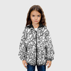 Куртка с капюшоном детская Масса людей, цвет: 3D-черный — фото 2
