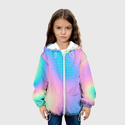 Куртка с капюшоном детская Переливы, цвет: 3D-белый — фото 2