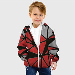 Куртка с капюшоном детская Треугольники, цвет: 3D-белый — фото 2