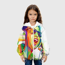 Куртка с капюшоном детская Слушаем Музыку, цвет: 3D-белый — фото 2
