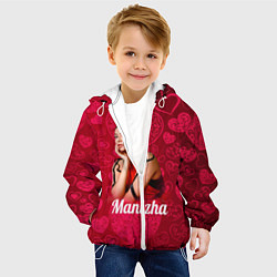 Куртка с капюшоном детская Manizha Сердечки, цвет: 3D-белый — фото 2