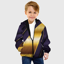 Куртка с капюшоном детская 3D luxury золото, цвет: 3D-черный — фото 2
