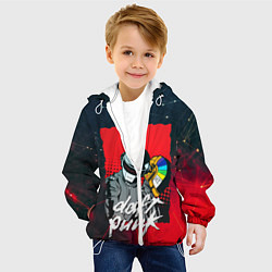Куртка с капюшоном детская DAFT PUNK MUSIC, цвет: 3D-белый — фото 2