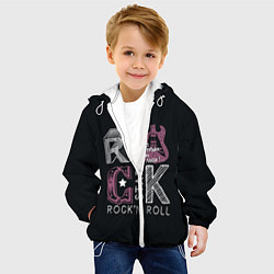 Куртка с капюшоном детская Rock star, цвет: 3D-белый — фото 2