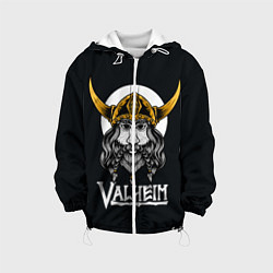 Куртка с капюшоном детская Valheim Viking, цвет: 3D-белый