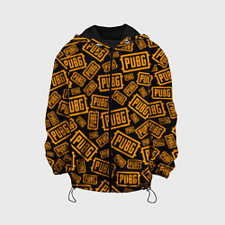 Куртка с капюшоном детская PUBG ПАБГ УЗОР, цвет: 3D-черный