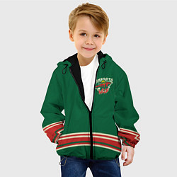 Куртка с капюшоном детская Minnesota Wild, цвет: 3D-черный — фото 2