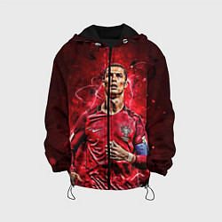 Куртка с капюшоном детская Cristiano Ronaldo Portugal, цвет: 3D-черный