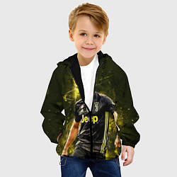 Куртка с капюшоном детская Cristiano Ronaldo Juventus, цвет: 3D-черный — фото 2