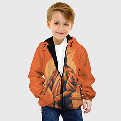 Куртка с капюшоном детская Самурай, цвет: 3D-черный — фото 2