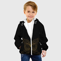 Куртка с капюшоном детская Золотая сова, цвет: 3D-белый — фото 2