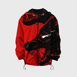Куртка с капюшоном детская Красный волк 3D, цвет: 3D-черный