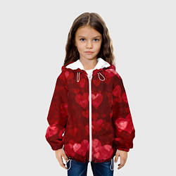 Куртка с капюшоном детская СЕРДЕЧКИ HEARTS Z, цвет: 3D-белый — фото 2