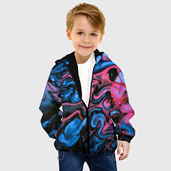 Куртка с капюшоном детская ТАЙ ДАЙ ГЛУБОКИЙ НЕОН, цвет: 3D-черный — фото 2